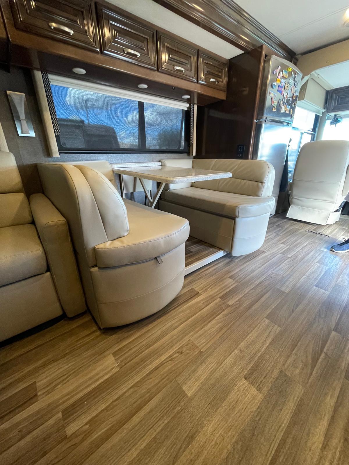 RV Dinette Booth Reupholstery