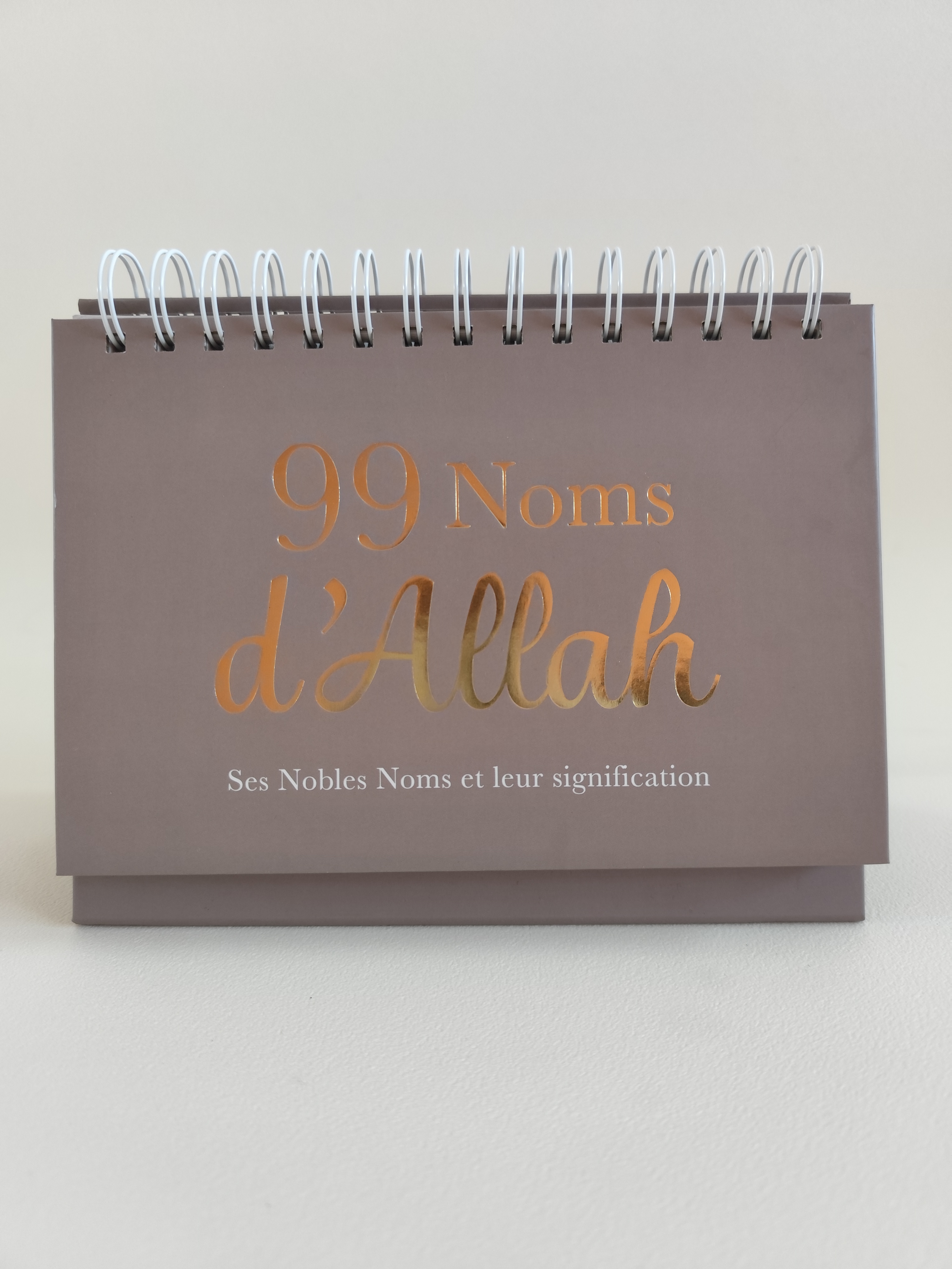 99 Noms d'Allah-Chevalet Beige et Or