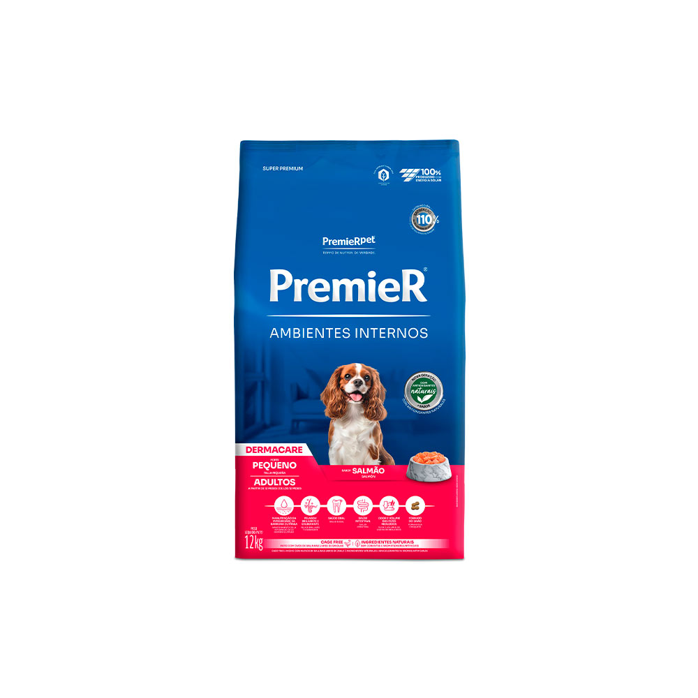 Ração Premier Dermacare Ambientes Internos para Cães Adultos de Raças Pequenas