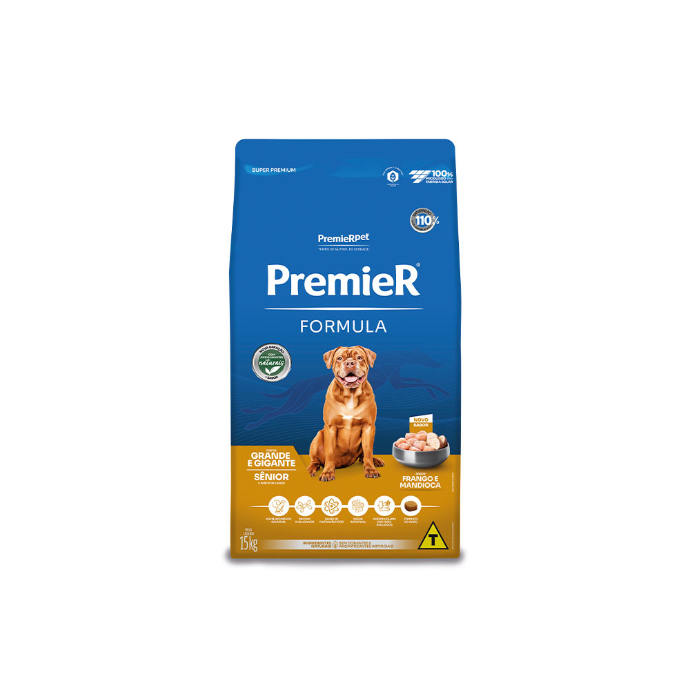 Ração Premier Formula Cães Sênior Portes Grande E Gigante Sabor Frango 15kg