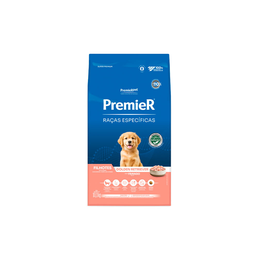 Ração Premier Raças Específicas para Golden Retriever Filhotes Sabor Frango 