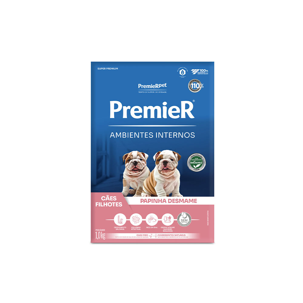 Papinha Desmame Ambientes Internos para Cães Filhotes