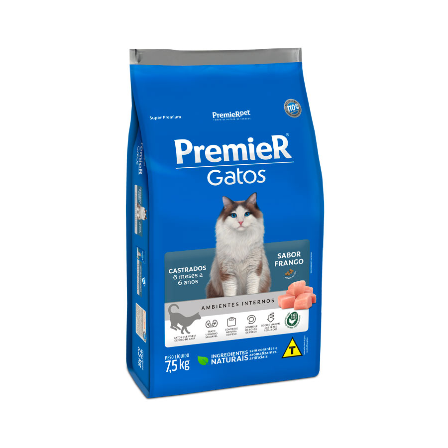 Gato adulto castrado 7,5kg  ambiente interno