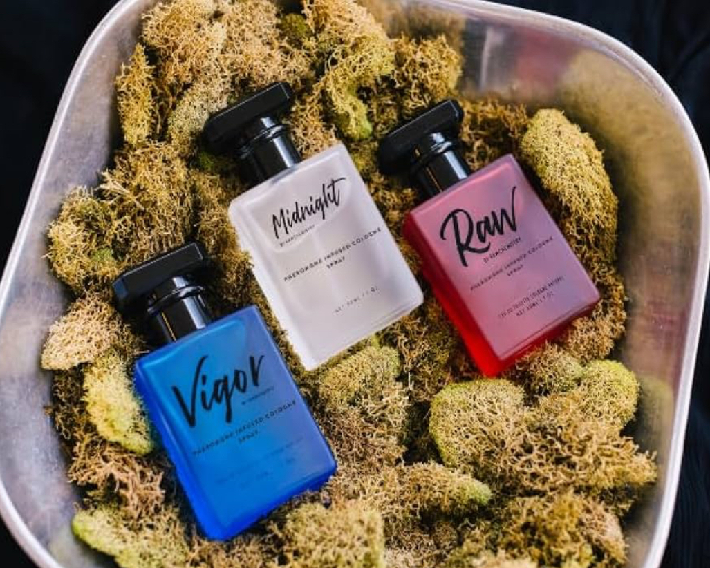 RawChemistry Pheromone Infused Cologne for Men Gift Set – 3 Piece Mens Cologne Sampler Set – Raw Chemistry Cologne Spray for Him – Men's Cologne with Pheromones