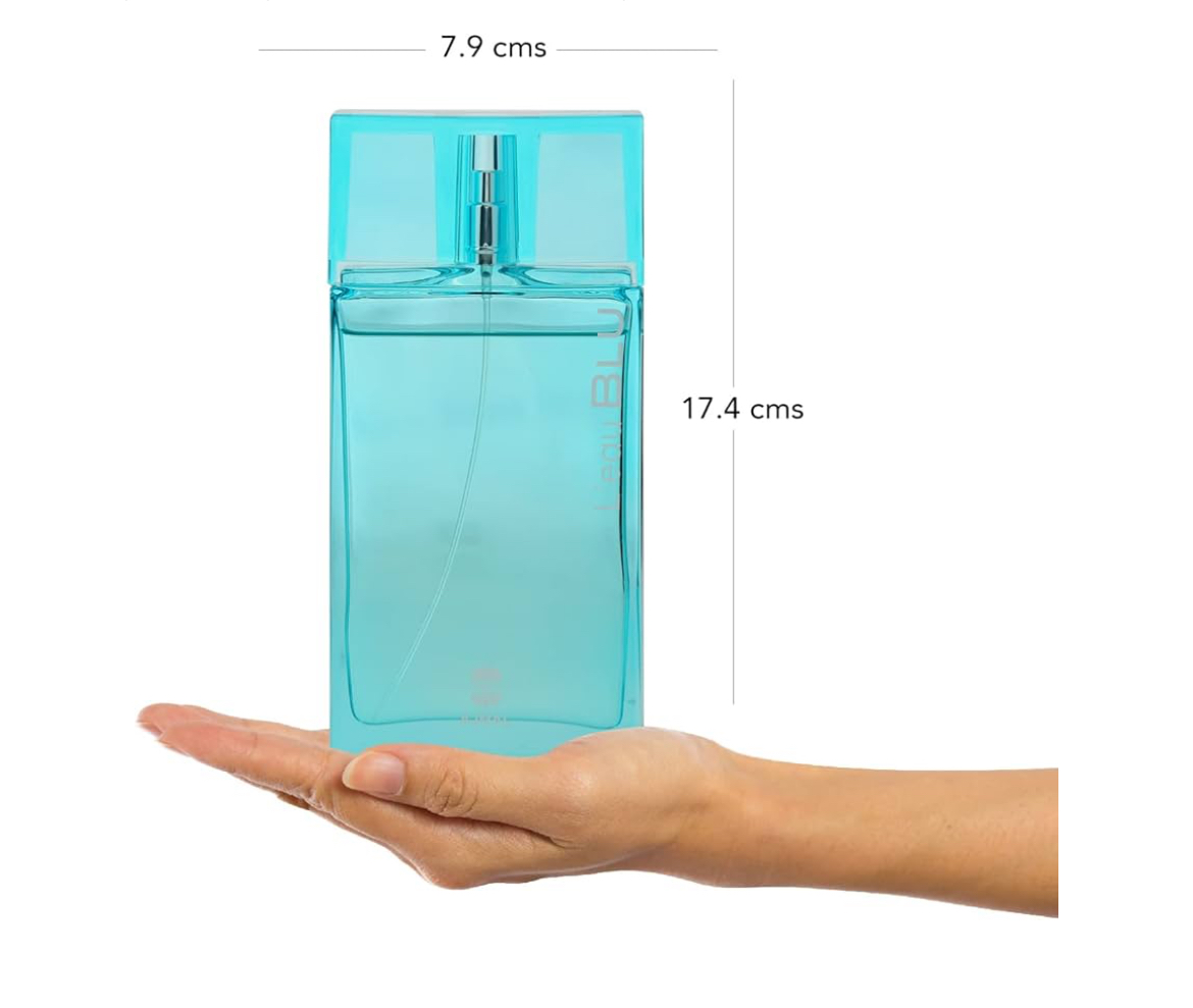 Ajmal L'Eau Blu Eau De Parfum 3.0 Oz / 90 ML For Men | Long lasting amber, musk Fragrance - Made In Dubai