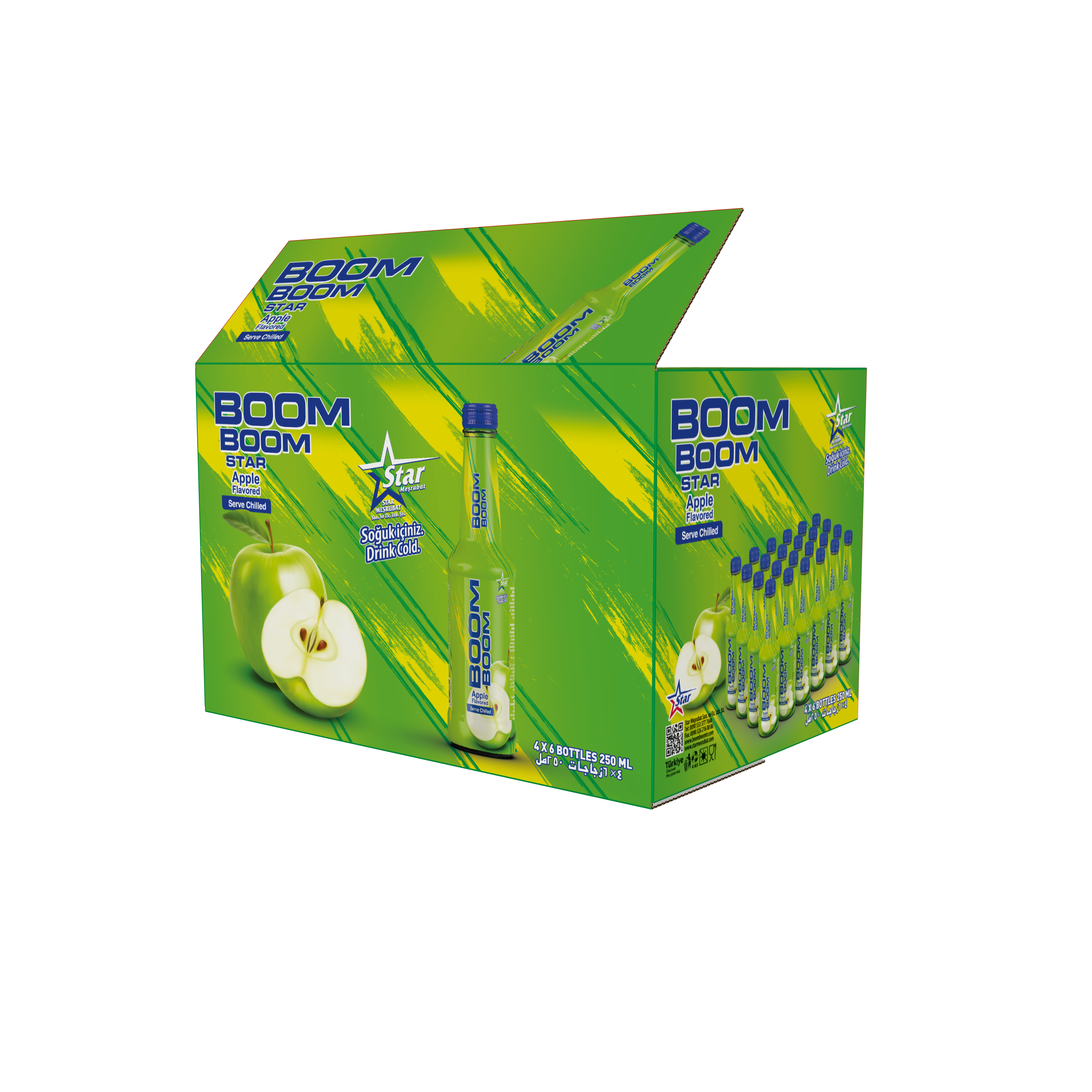 Boom Boom Star Green Apple Drink