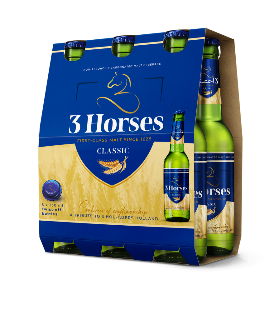 3 Horses Classic Non-Alcoholic Malt Beverage