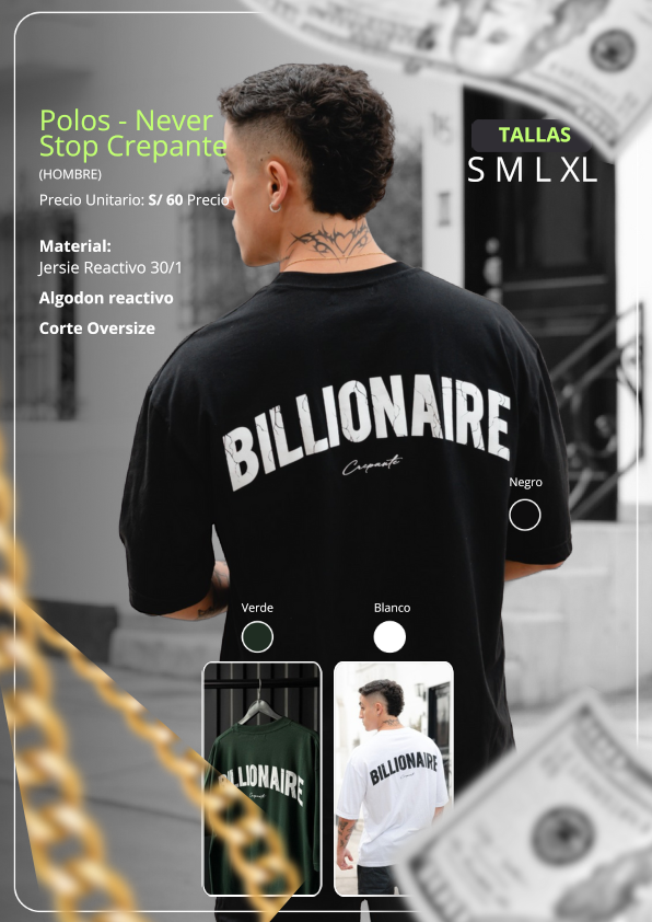 Polera 'Billionaire' Corte Oversize