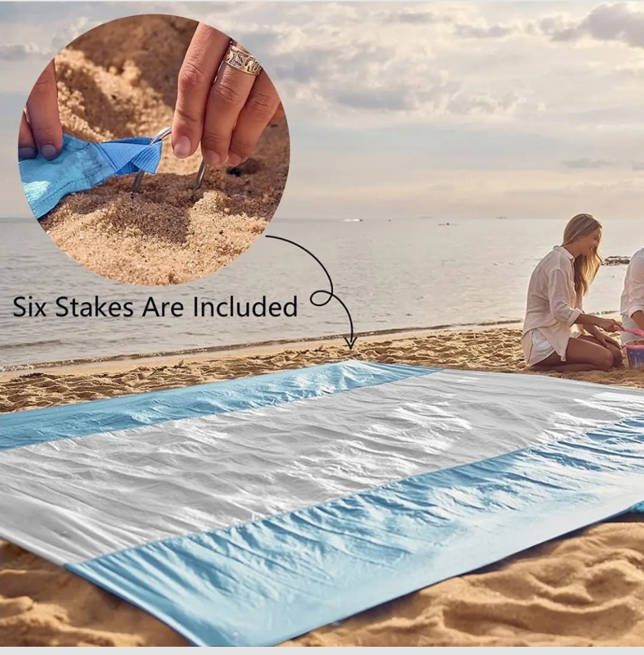(10'x9') Sand/Waterproof Beach Blanket 