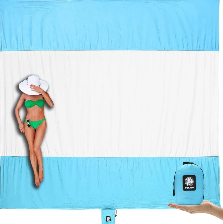 (10'x9') Sand/Waterproof Beach Blanket 