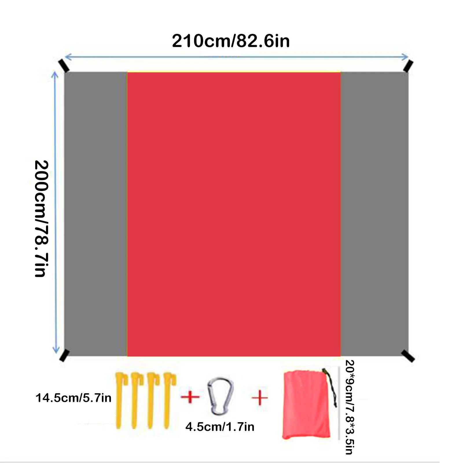 Picnic Beach Blanket Mat With Pocket