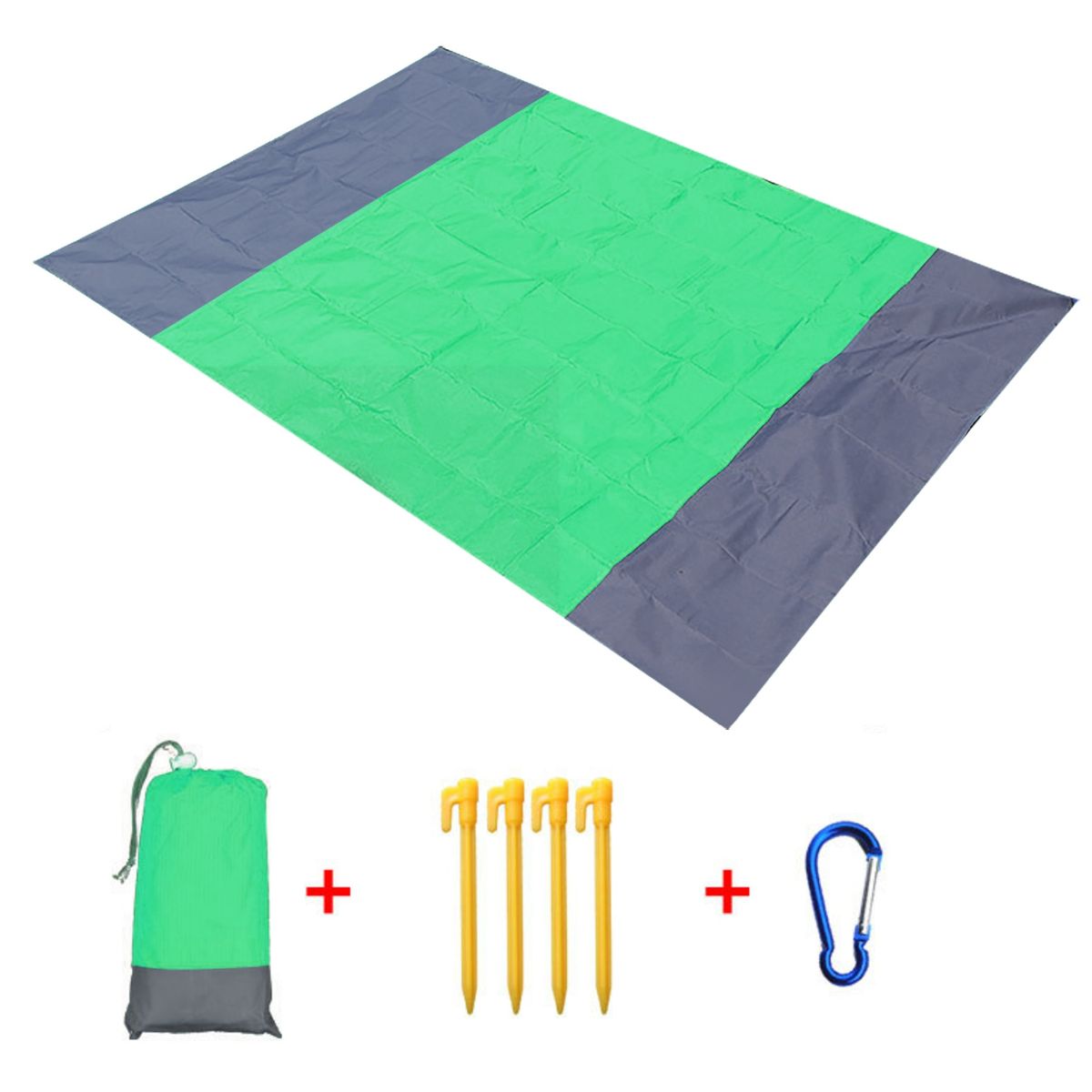 Portable Travel Beach Oversized Sand-Proof Beach Blanket Mat with Carry Bag 