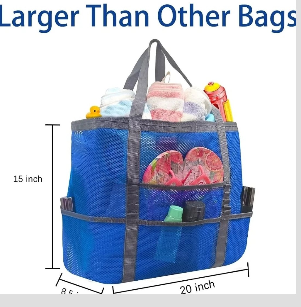 Blue Mesh Beach bag 