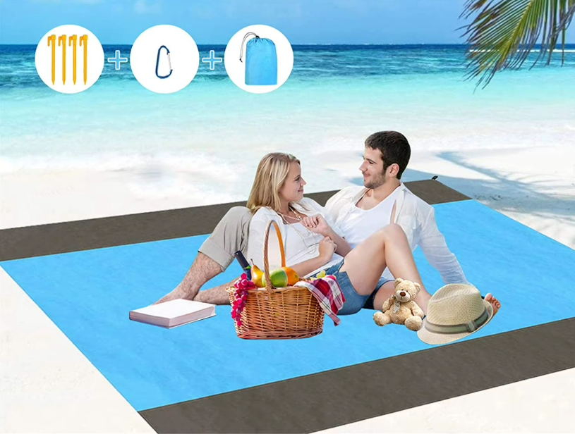 Picnic Beach Blanket Mat With Pocket