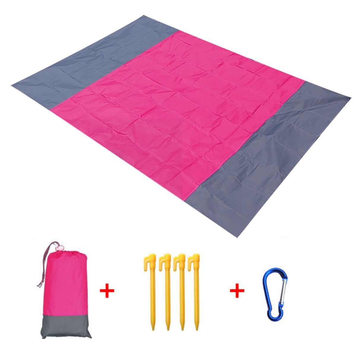 Portable Travel Beach Accessories – Oversized Sand-Proof Beach Blanket Mat 