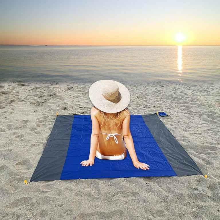 Portable Travel Beach Oversized Sand-Proof Beach Blanket Mat with Carry Bag