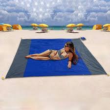 Portable Travel Beach Oversized Sand-Proof Beach Blanket Mat with Carry Bag