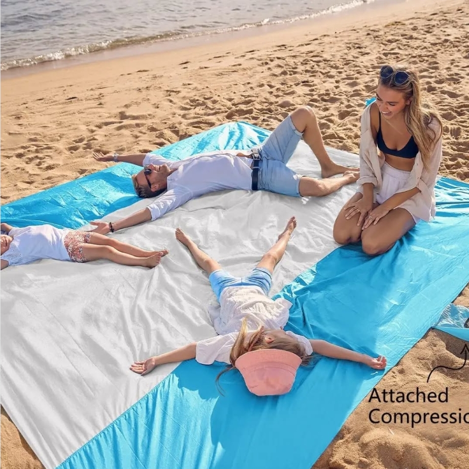 (10'x9') Sand/Waterproof Beach Blanket 