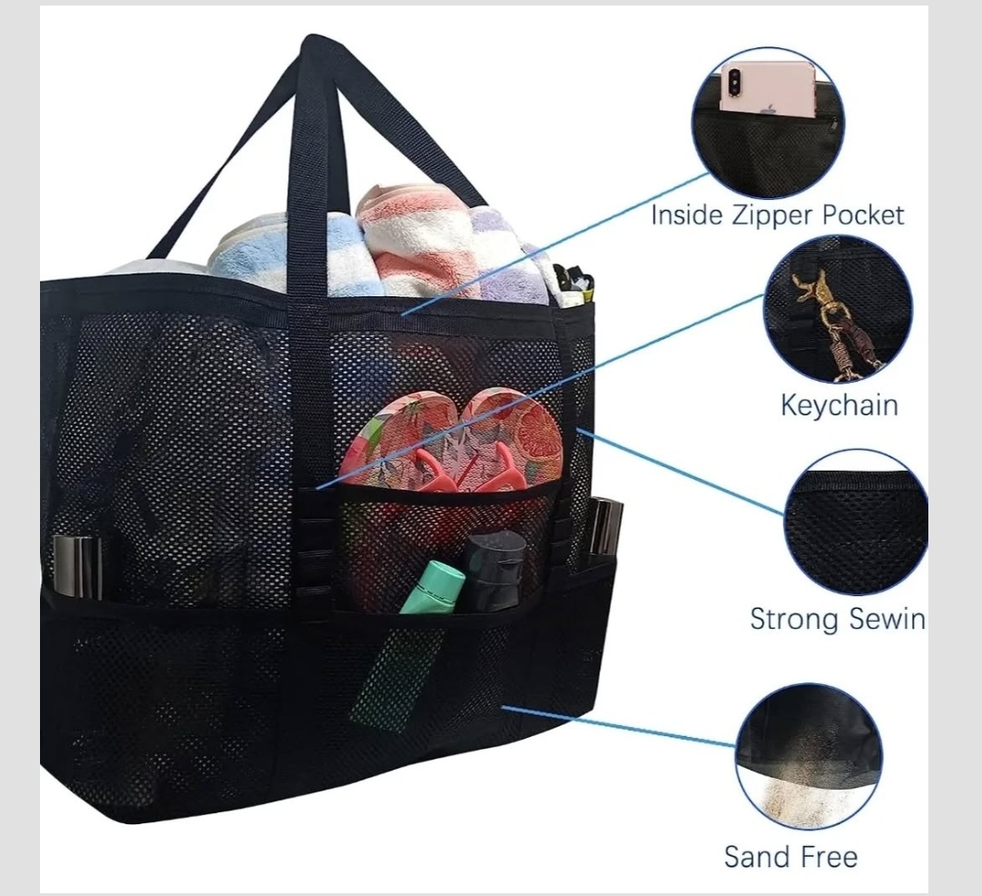 mesh beach bag