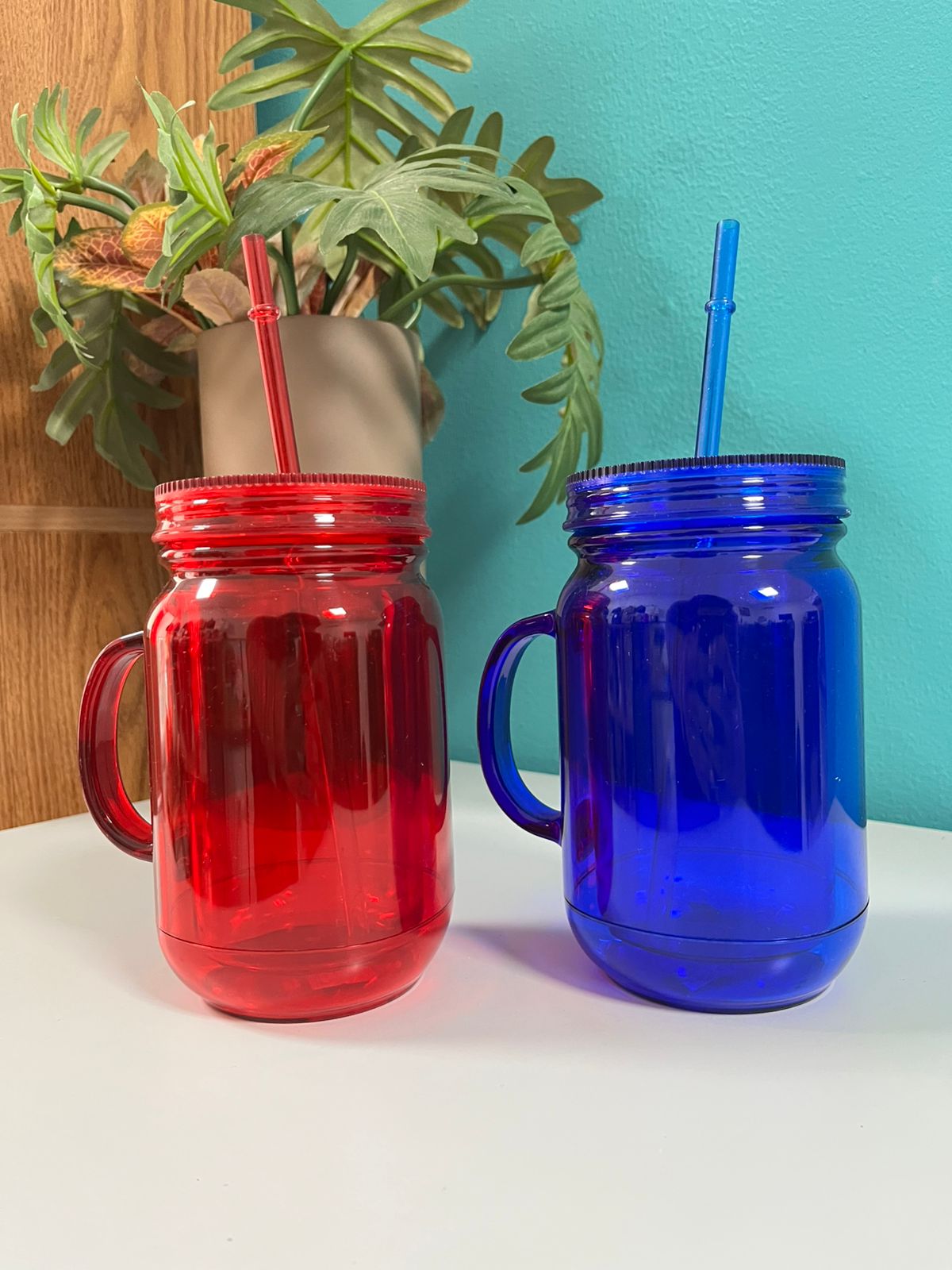 Jarritas con Tapa y Popote