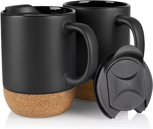 Taza de Café con Base de Corcho