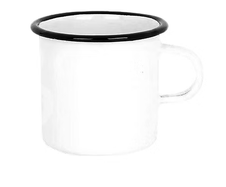 Taza de Peltre con Borde Negro