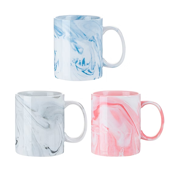 Tazas de Cerámica con Efecto Mármol
