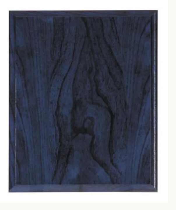 Placa de madera decorativa azul