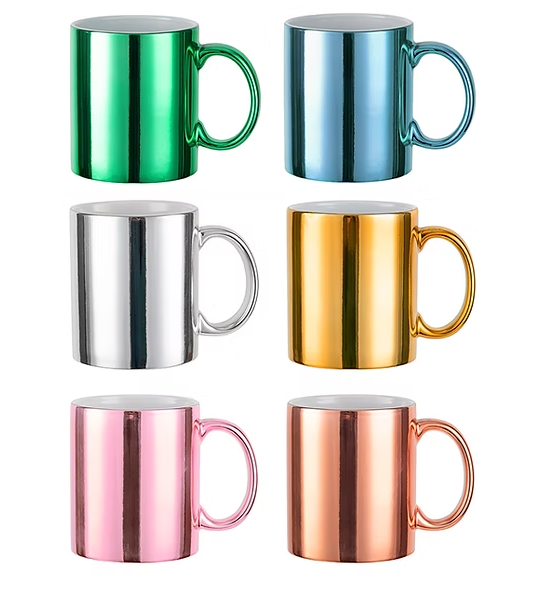 Tazas Sublimables de Cerámica Tipo Espejo 