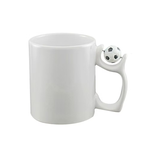 Taza con Mango de Balón de Fútbol