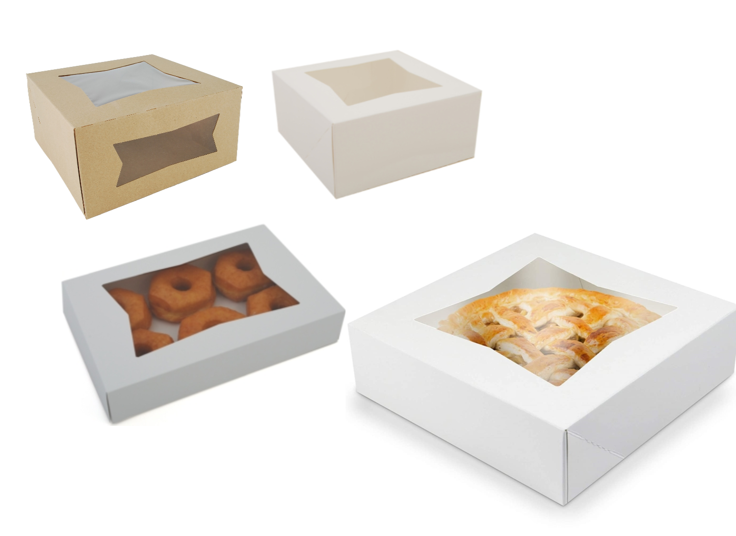 Caja de Cartón Blancas con Ventana