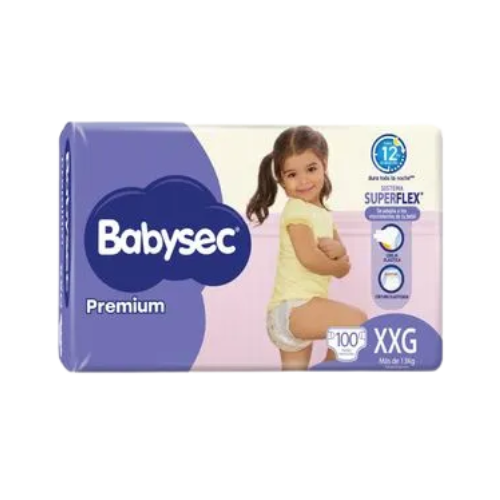 Pañales Babysec Premium XXG X100