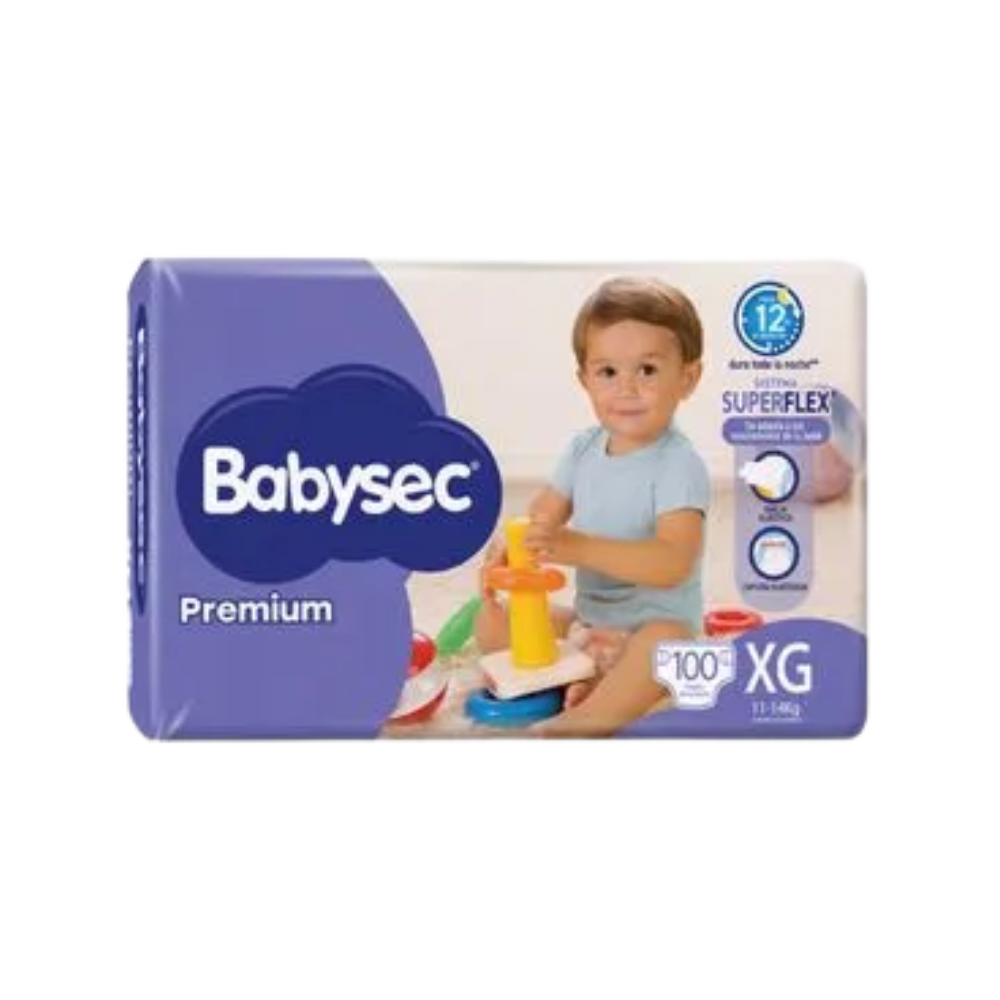 Pañales Babysec Premium XG X100