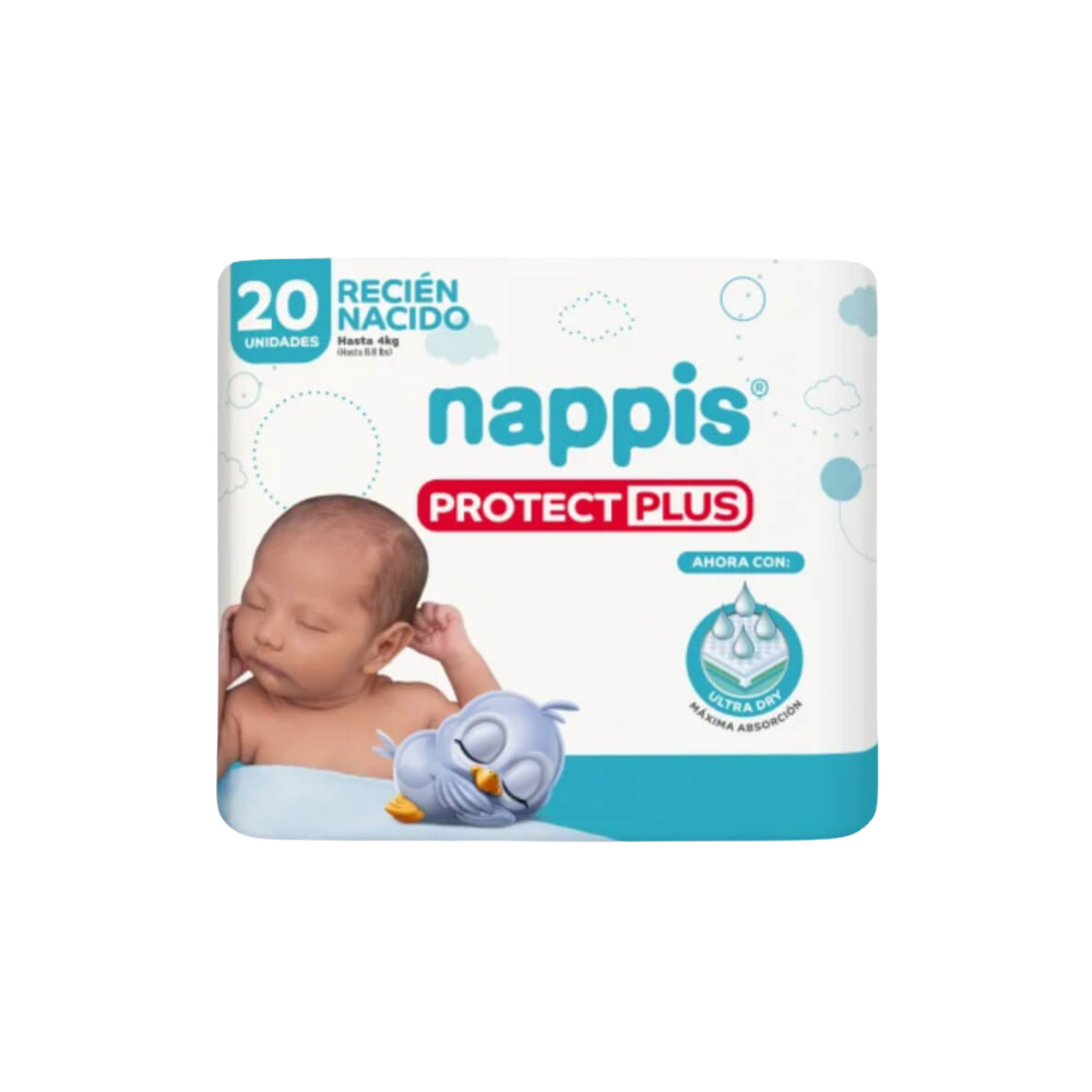 Pañales Nappis Protect Plus Recién Nacido
