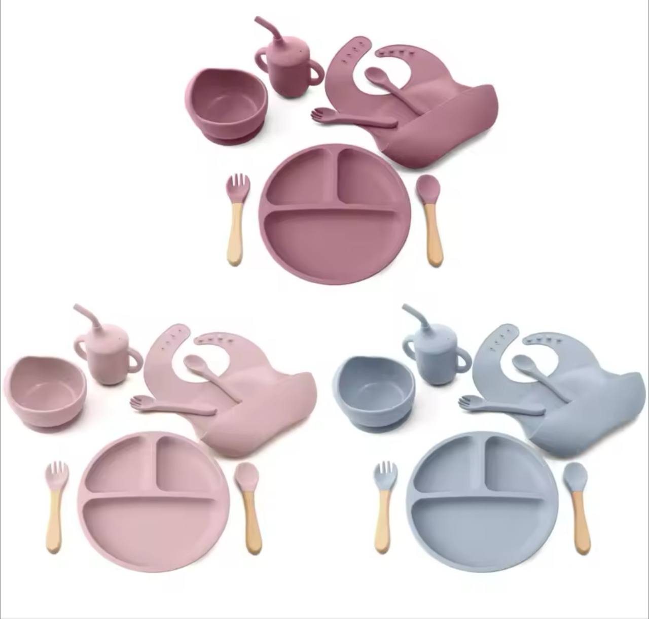 Set de vajilla infantil de silicona