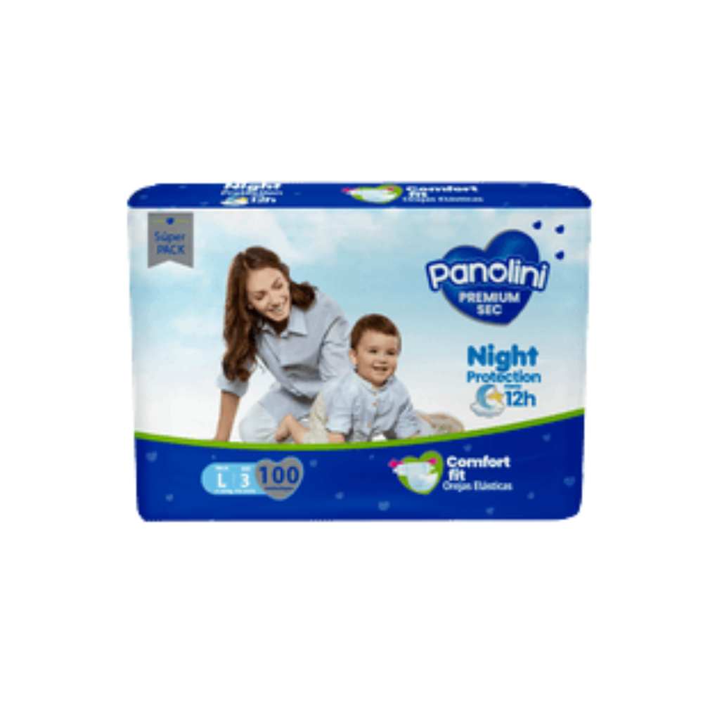 Pañales Panolini Premium Sec Talla L x100