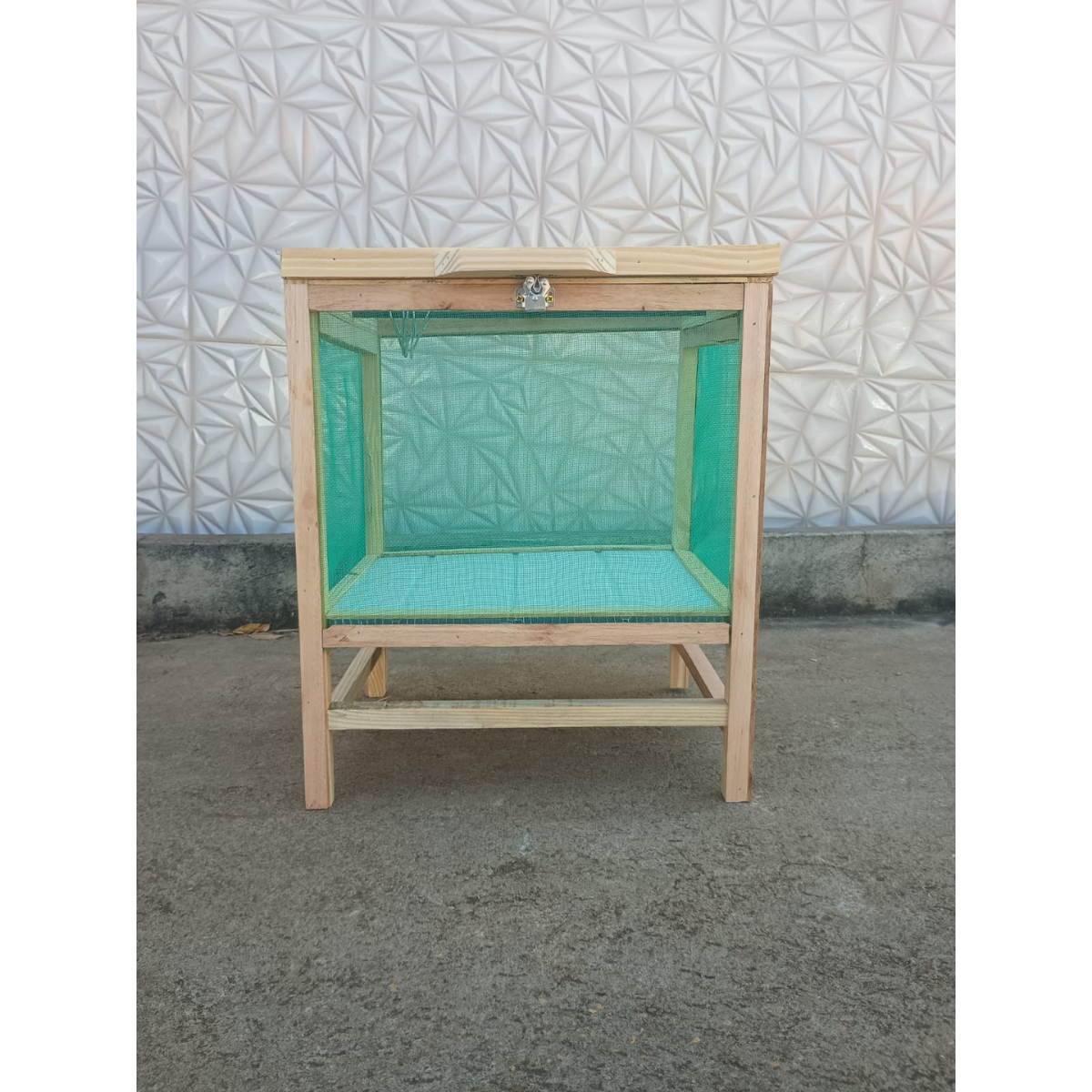 Secador de Carne 48cm Madeira Tela dupla com ganchos