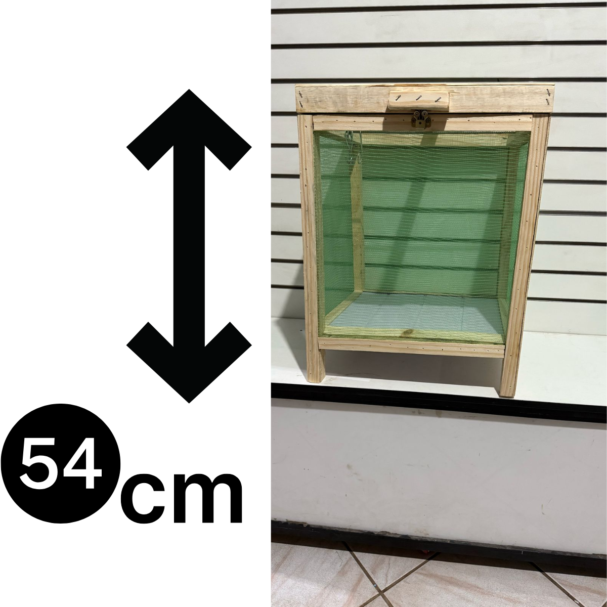 Secador de Carne Caseiro Madeira Tela verde Reforçada