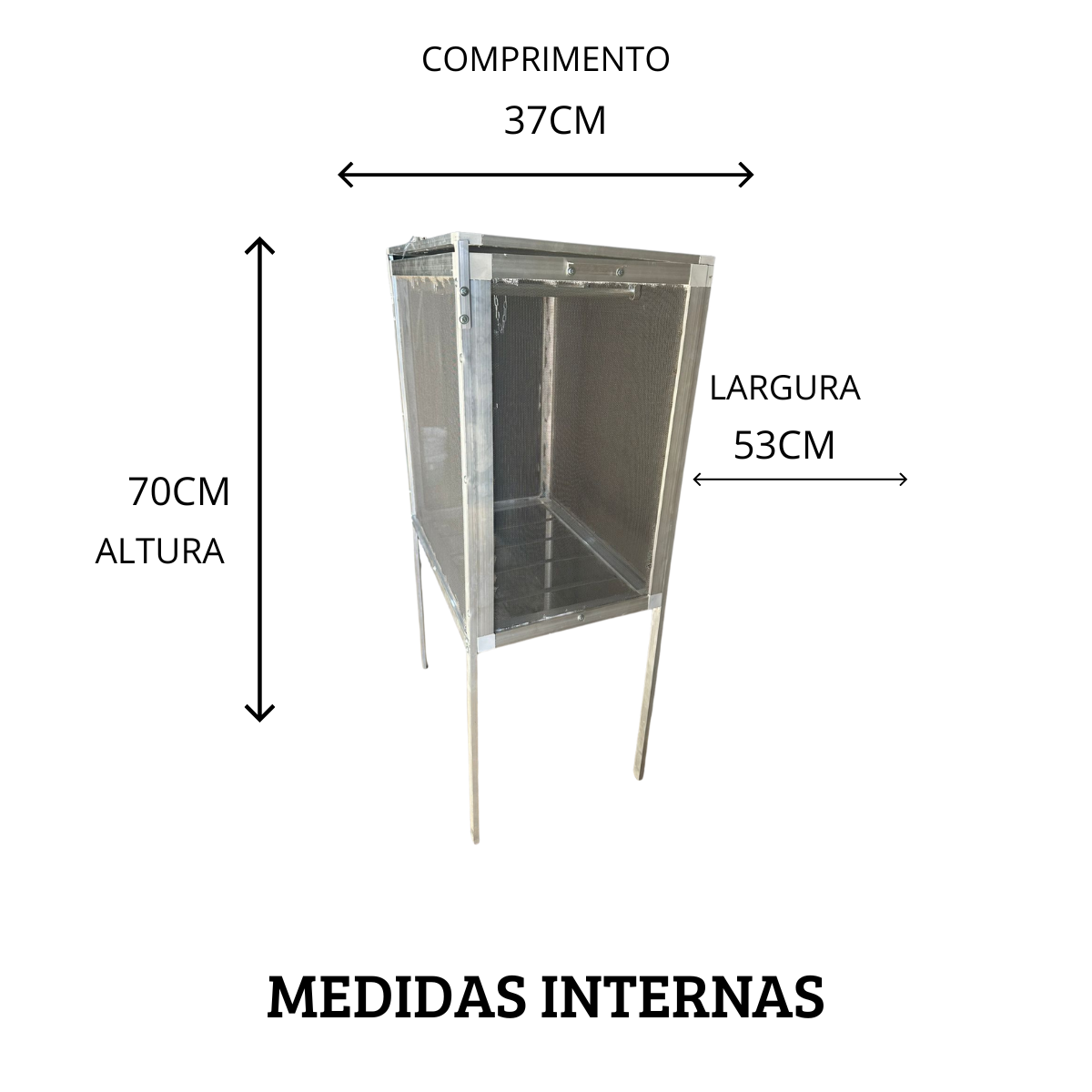 Secador de Carne Profissional Aluminio Tela de fibra de vidro