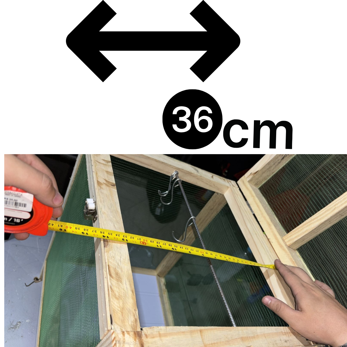 Secador de Carne Caseiro Madeira Tela verde Reforçada