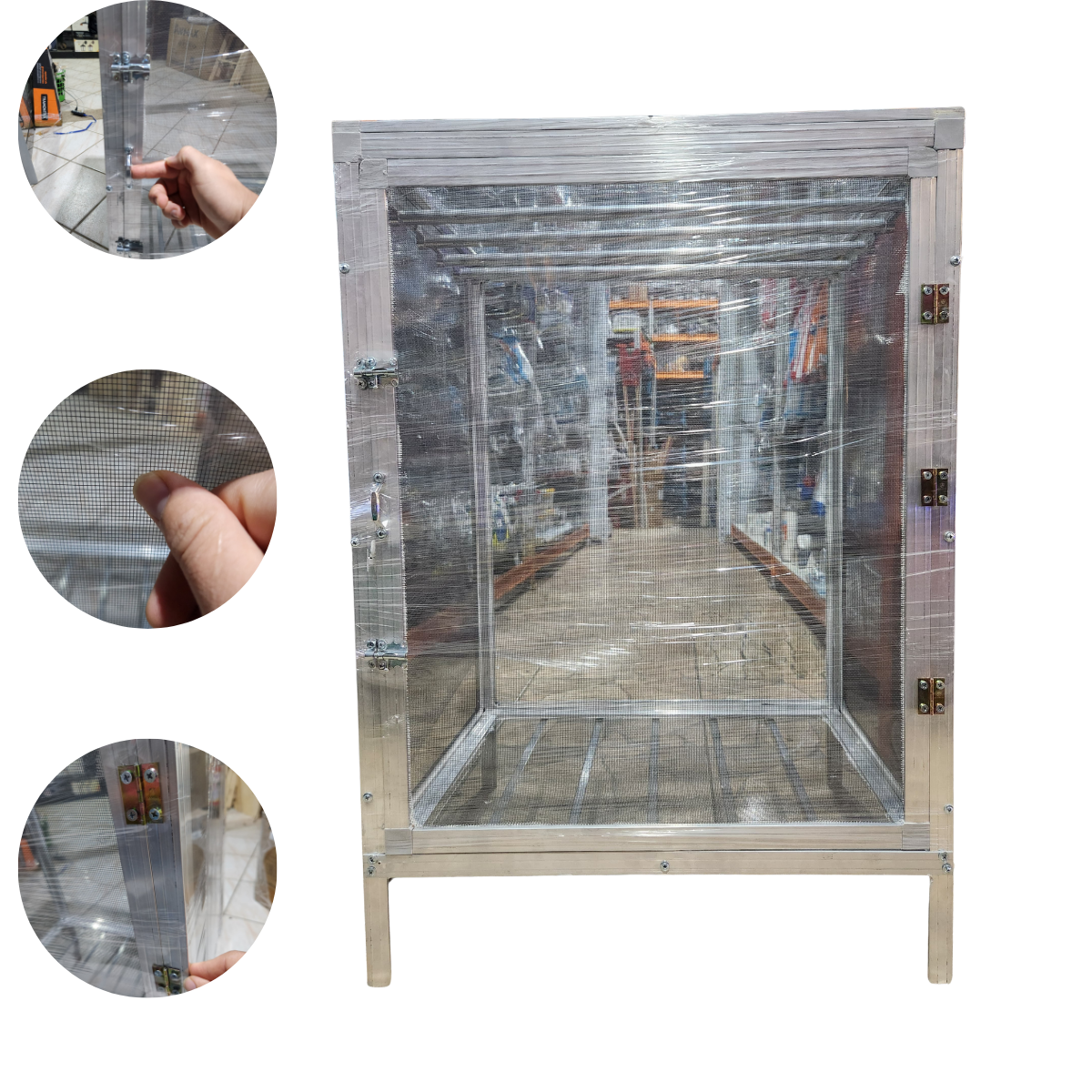 Secador de Carne Profissional Aluminio Tela de fibra de vidro