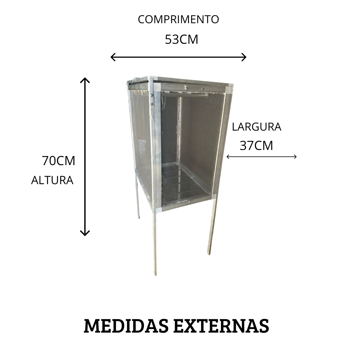 Secador de Carne Profissional Aluminio Tela de fibra de vidro