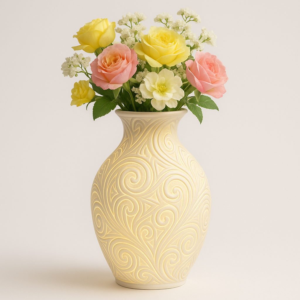 “Blush Radiance” – LED Glow Wedding Vase