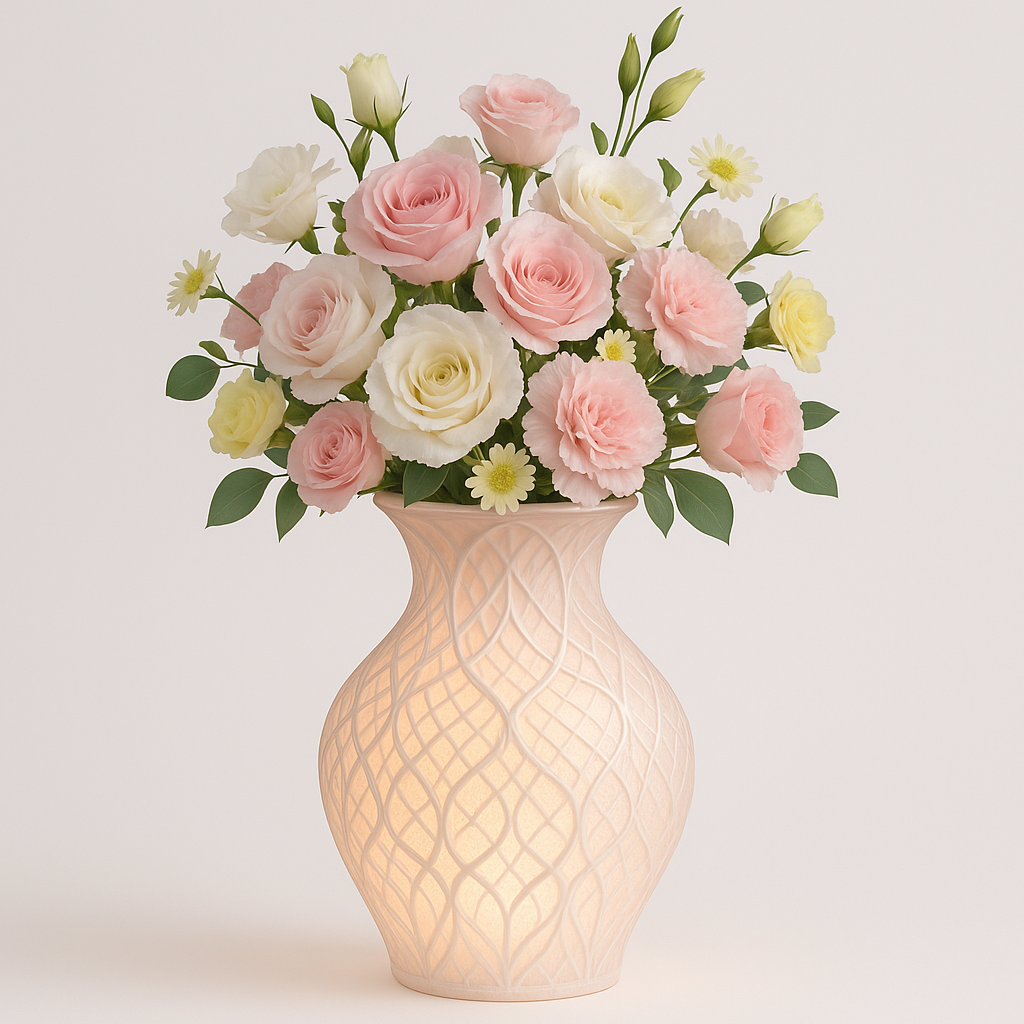 “Whispering Rose” – LED Glow Wedding Vase