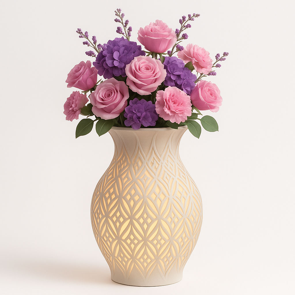 “Royal Charm” – LED Glow Wedding Vase