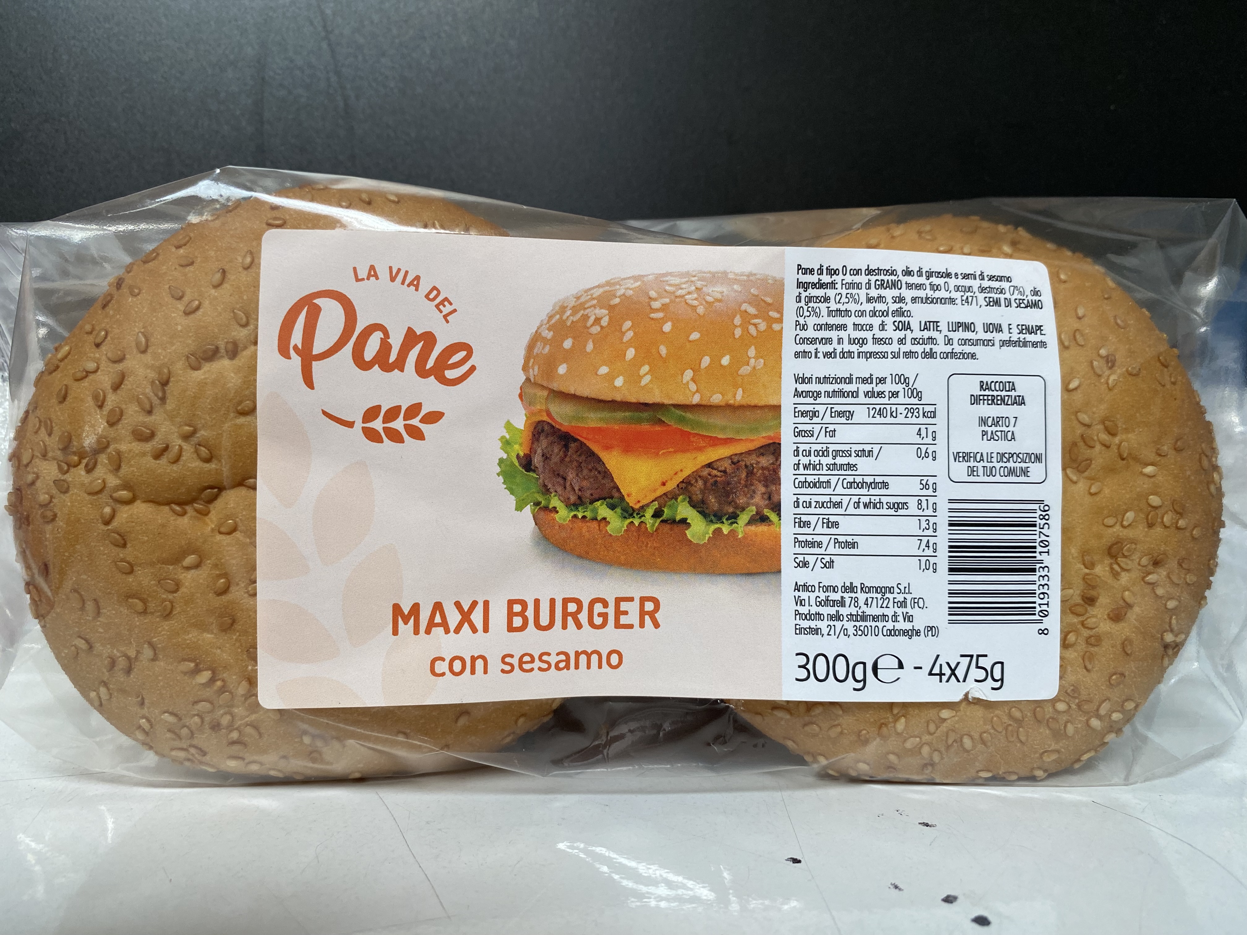 Maxi burger sesamo 300g 