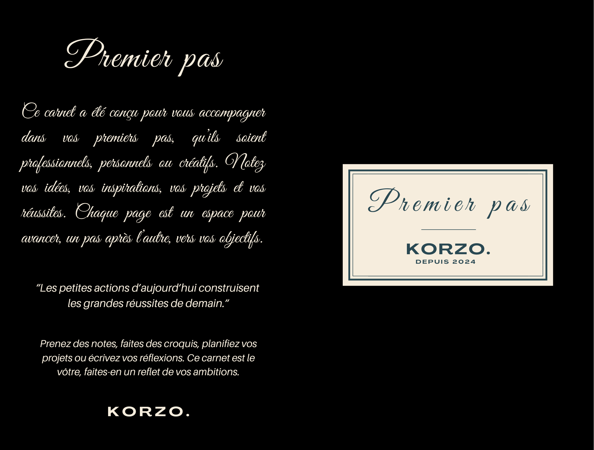 Carnet "Premier pas"