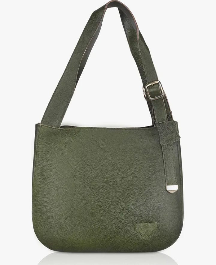Olive Leather Shoulder Bag 1 1