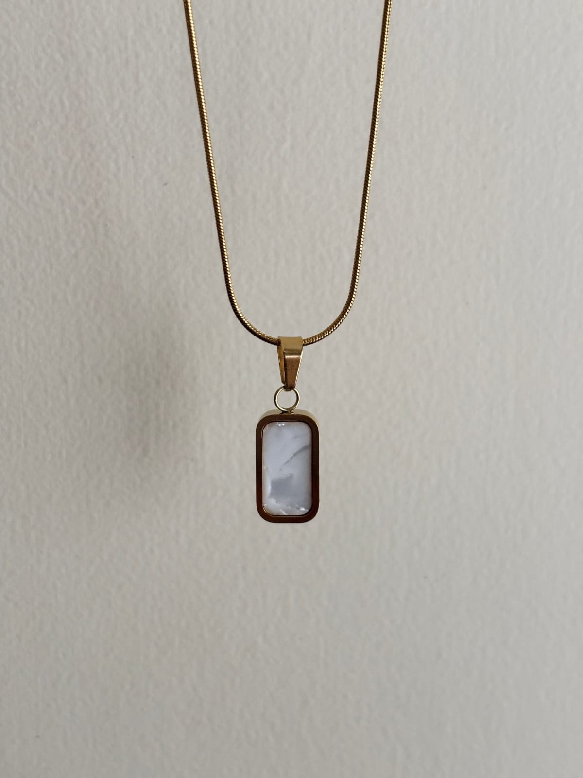 Reversible Rectangular Pendant Necklace