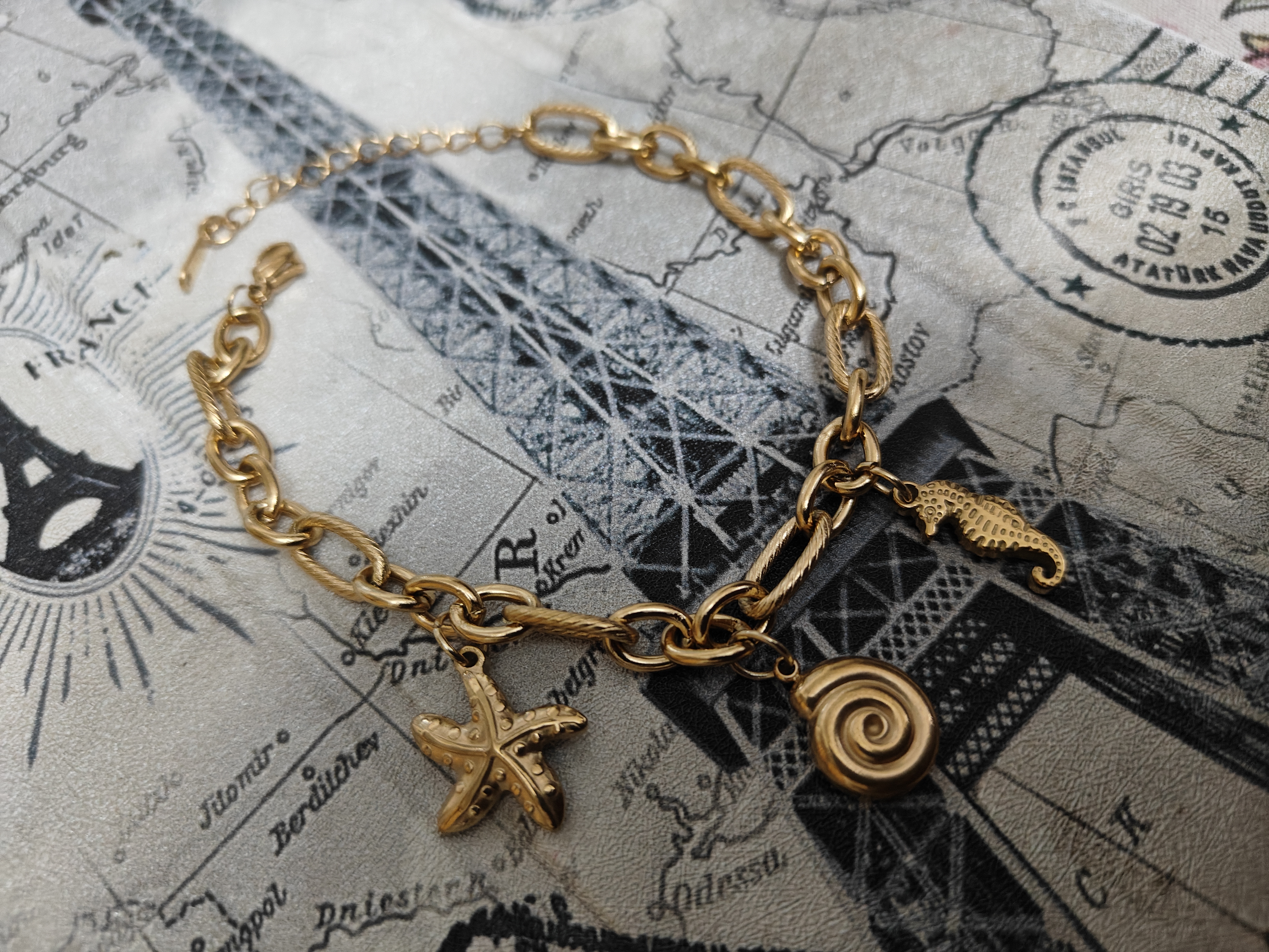 Gold Charm Bracelet
